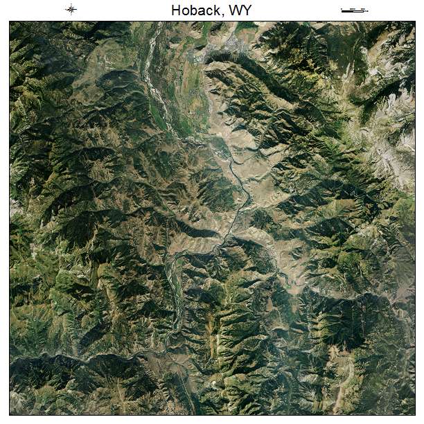 Hoback, WY air photo map