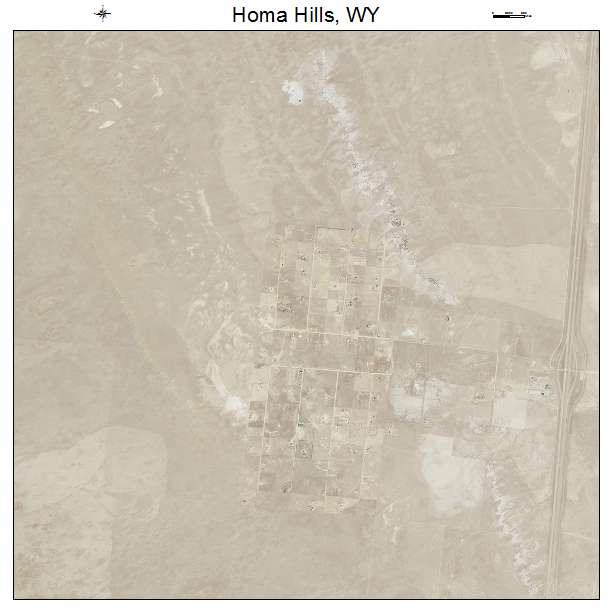 Homa Hills, WY air photo map
