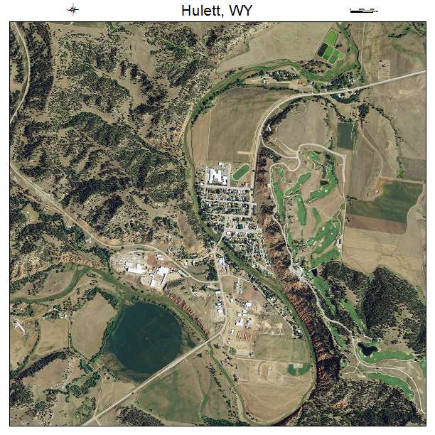 Hulett, WY air photo map