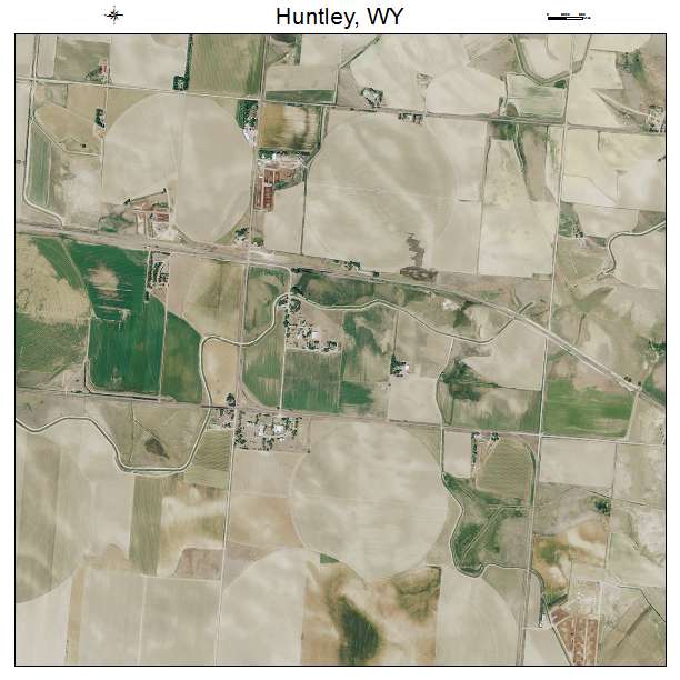 Huntley, WY air photo map