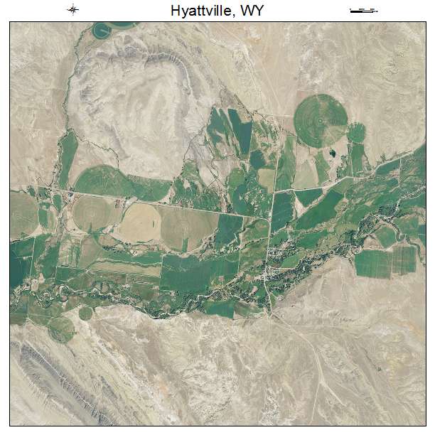 Hyattville, WY air photo map
