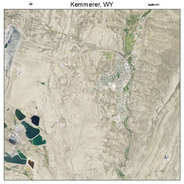 Kemmerer, WY air photo map