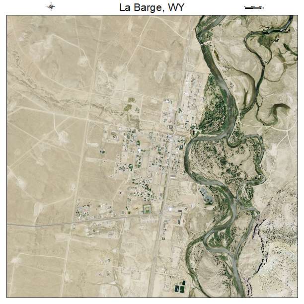 La Barge, WY air photo map