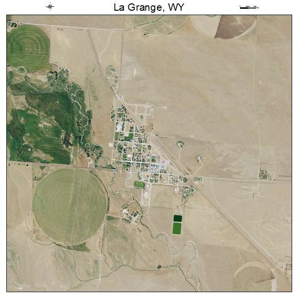 La Grange, WY air photo map