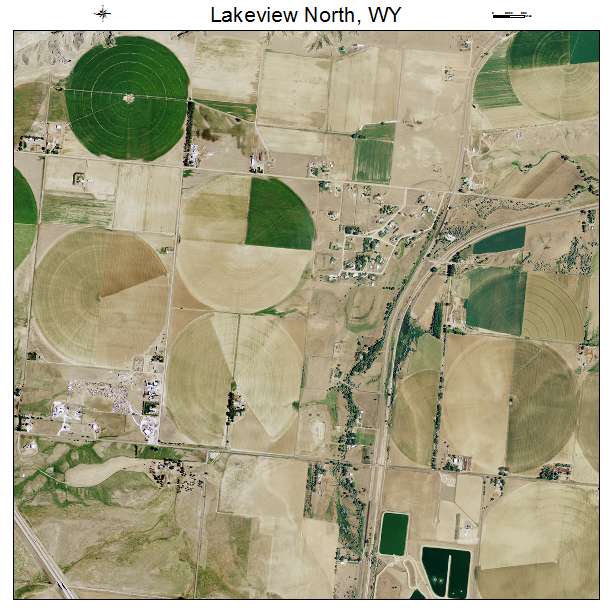 Lakeview North, WY air photo map