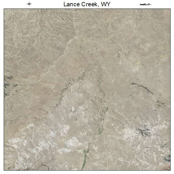 Lance Creek, WY air photo map