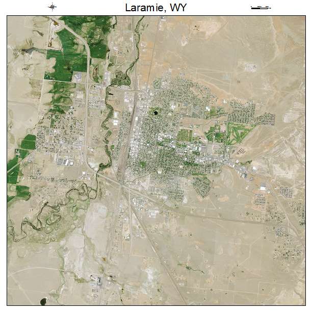 Laramie, WY air photo map