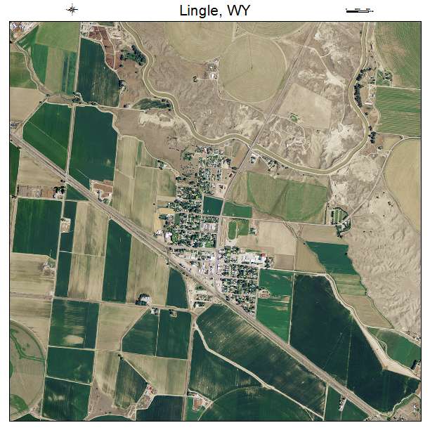 Lingle, WY air photo map