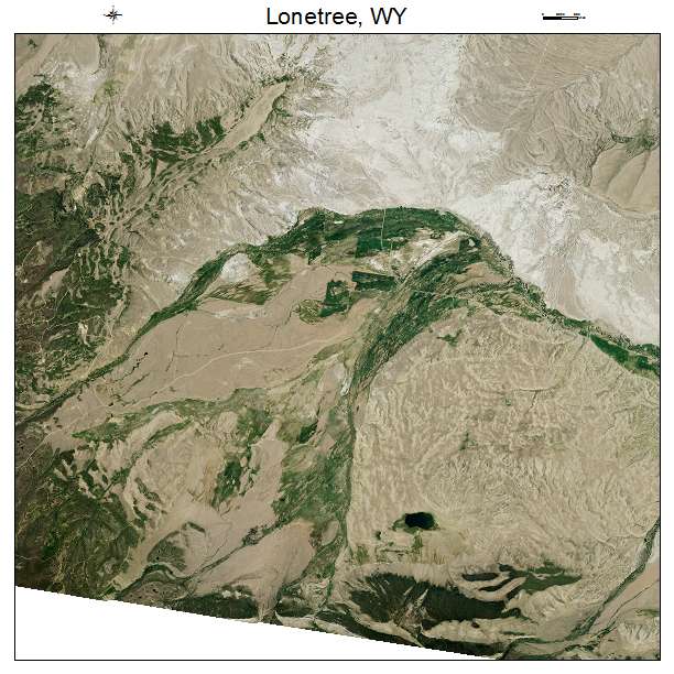 Lonetree, WY air photo map