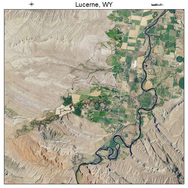 Lucerne, WY air photo map