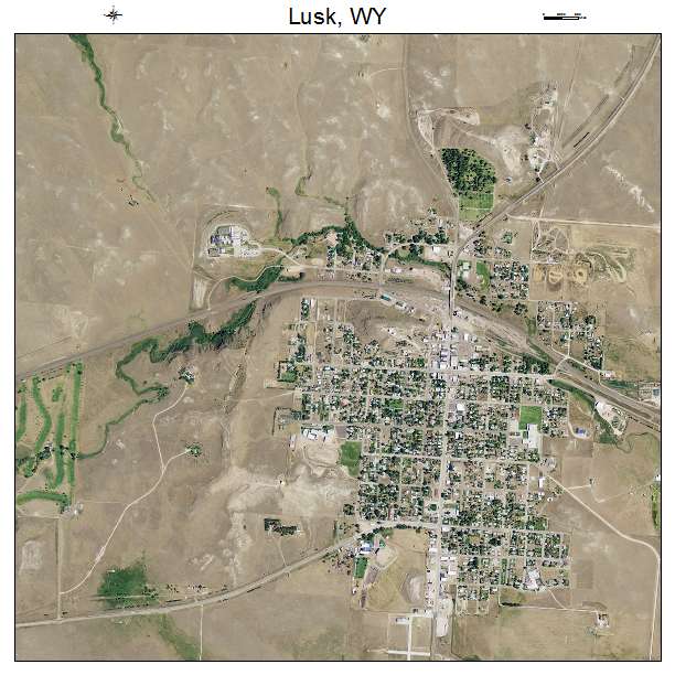 Lusk, WY air photo map