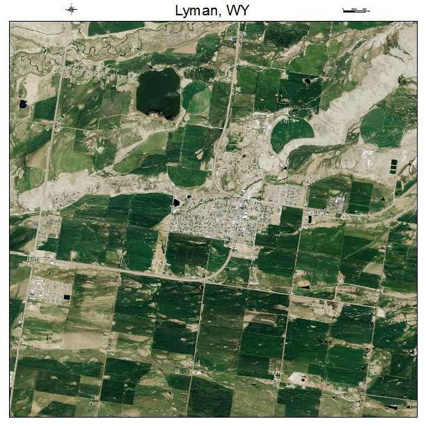 Lyman, WY air photo map