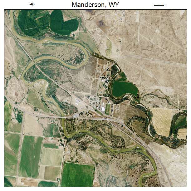 Manderson, WY air photo map