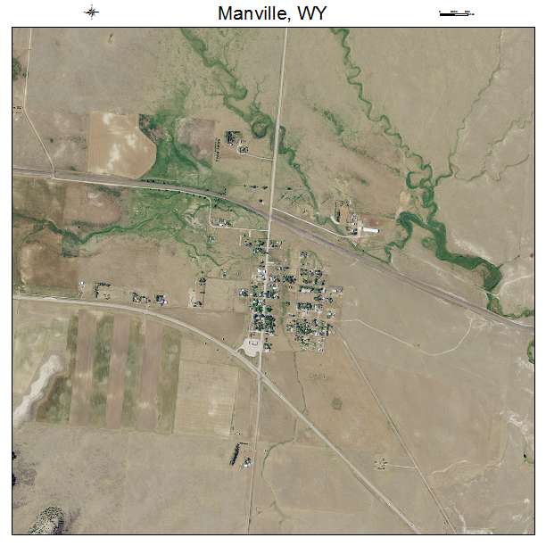 Manville, WY air photo map