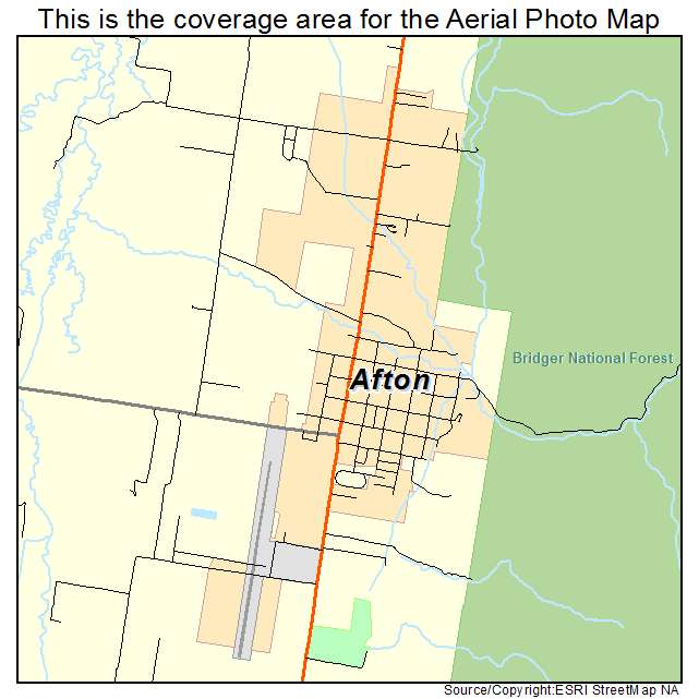 Afton, WY location map 