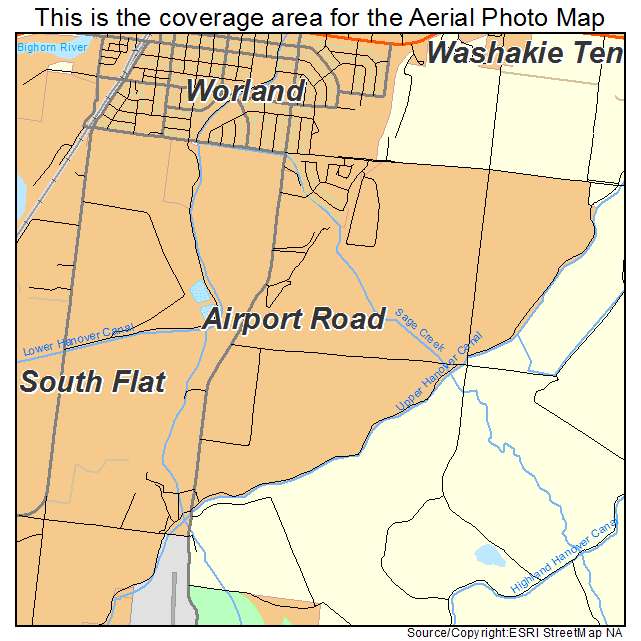 Airport Road, WY location map 