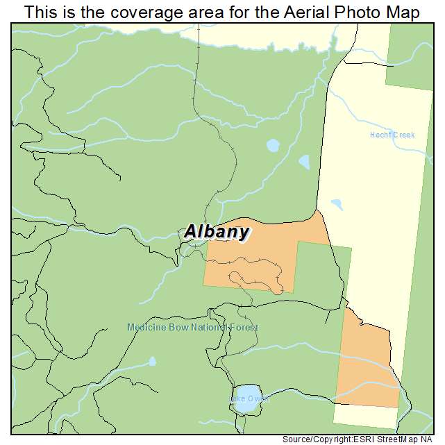 Albany, WY location map 