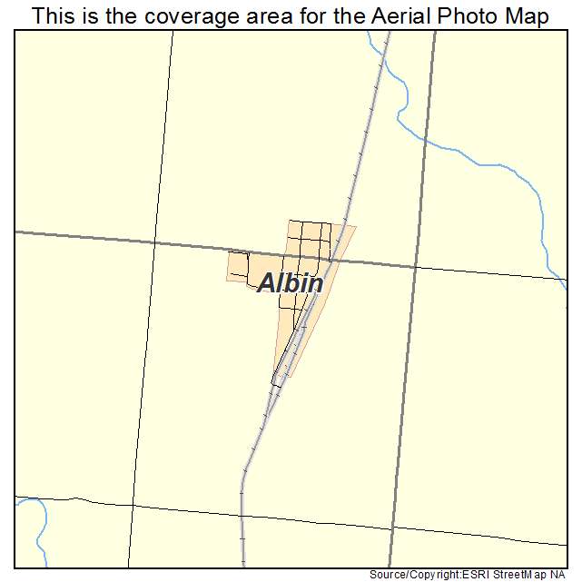 Albin, WY location map 