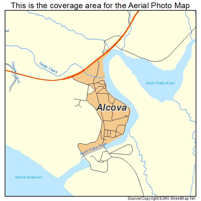 Alcova, WY location map 