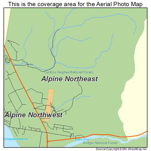Alpine Northeast, WY location map 