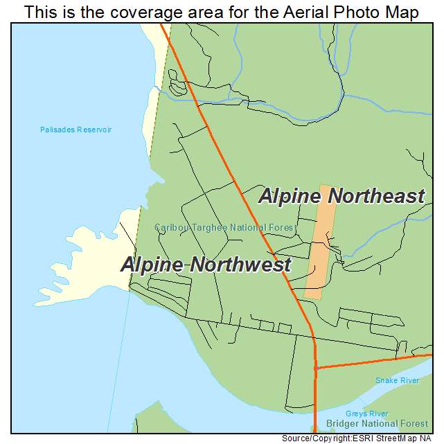 Alpine Northwest, WY location map 