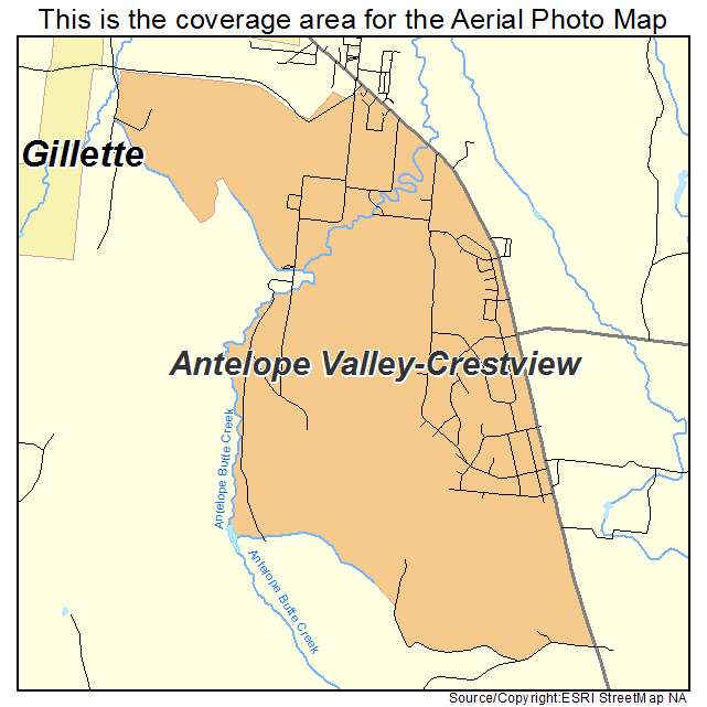 Antelope Valley Crestview, WY location map 