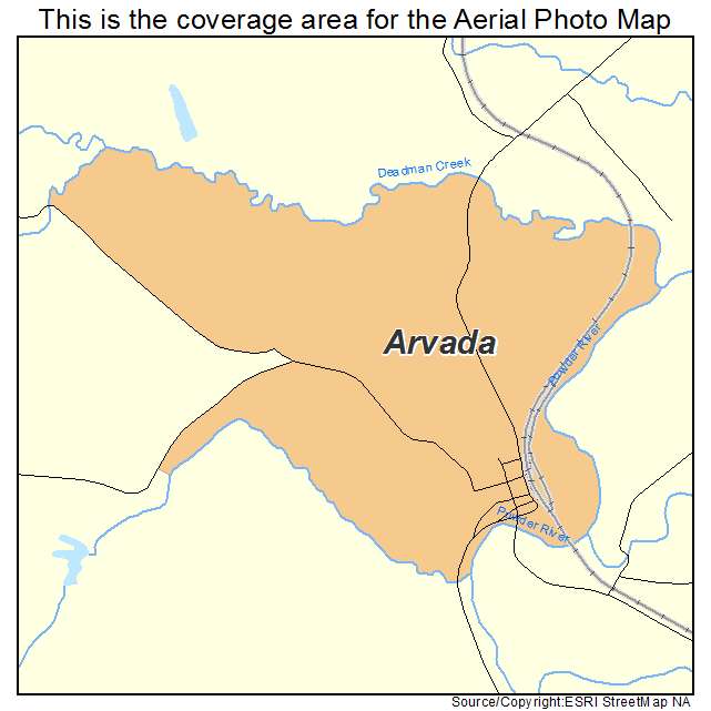 Arvada, WY location map 