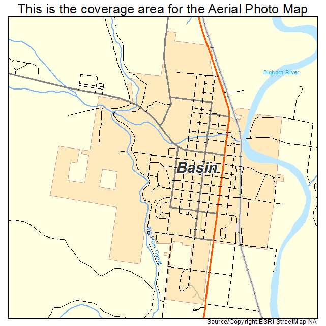 Basin, WY location map 