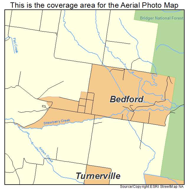 Bedford, WY location map 