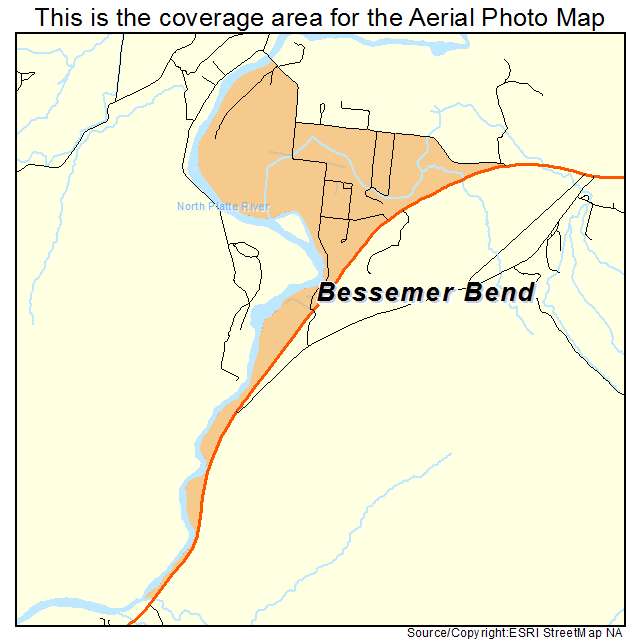 Bessemer Bend, WY location map 