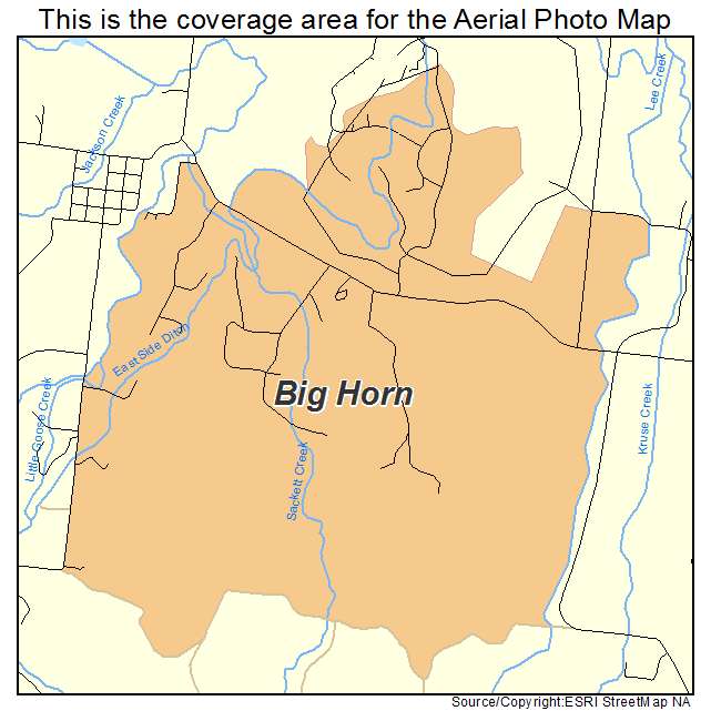 Big Horn, WY location map 