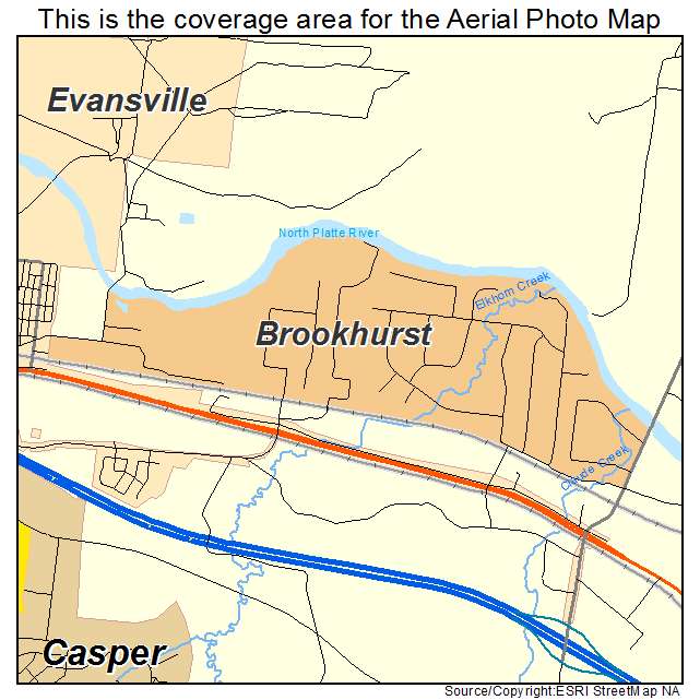 Brookhurst, WY location map 
