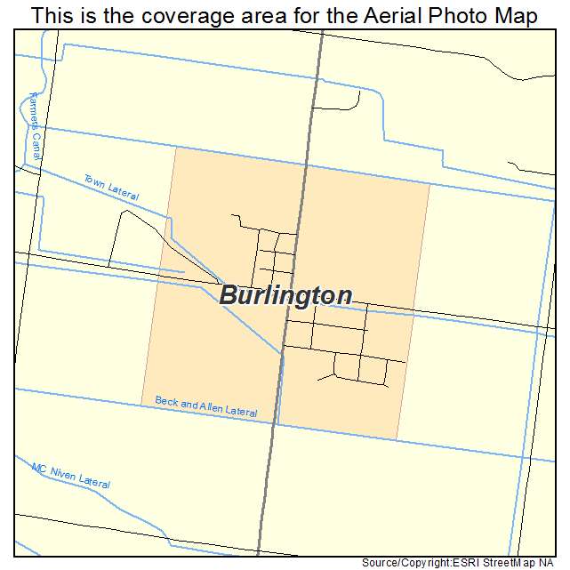 Burlington, WY location map 