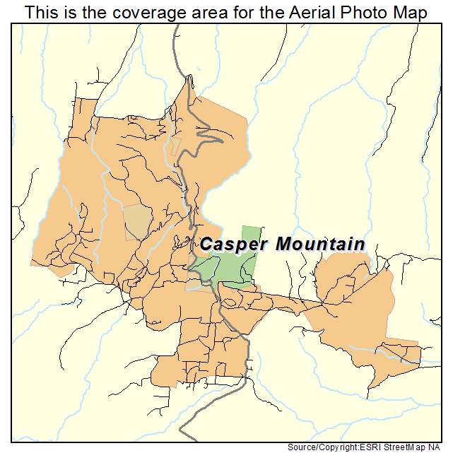 Casper Mountain, WY location map 