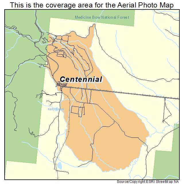 Centennial, WY location map 