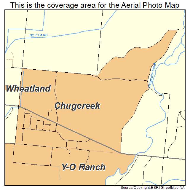 Chugcreek, WY location map 