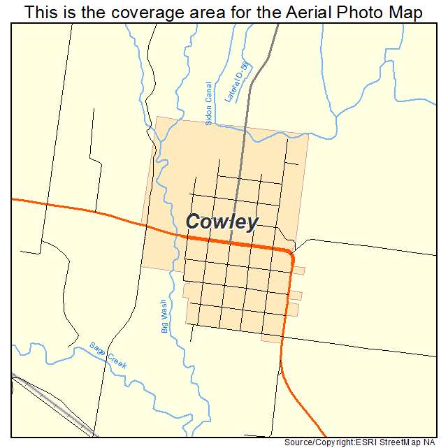 Cowley, WY location map 