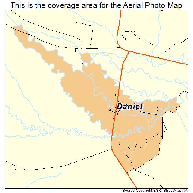 Daniel, WY location map 