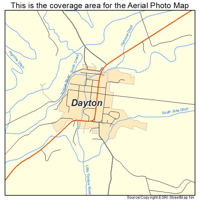 Dayton, WY location map 