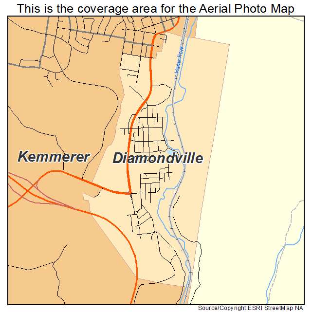 Diamondville, WY location map 