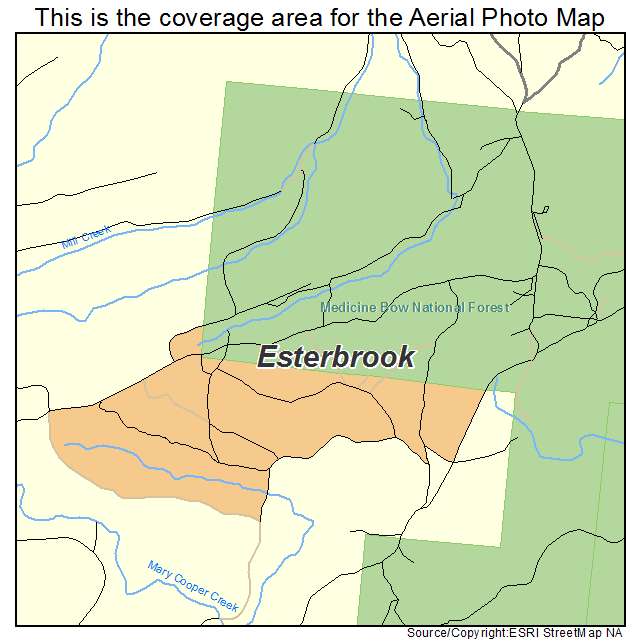 Esterbrook, WY location map 