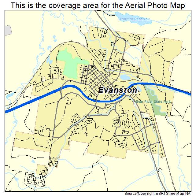 Evanston, WY location map 