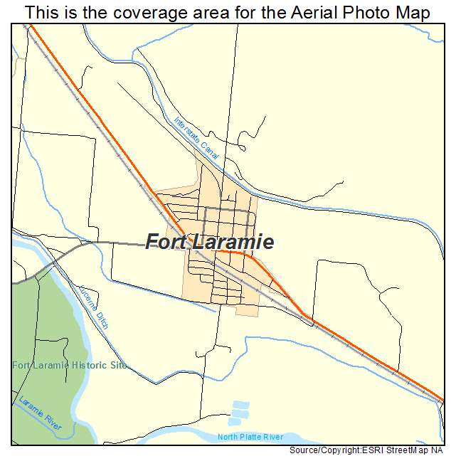 Fort Laramie, WY location map 
