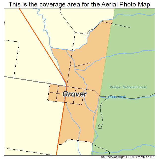 Grover, WY location map 