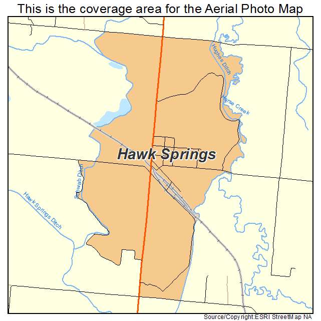 Hawk Springs, WY location map 