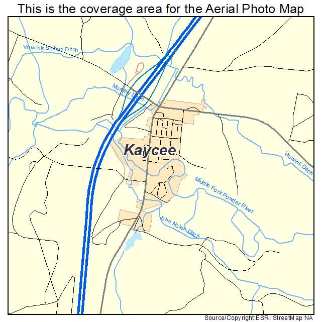 Kaycee, WY location map 
