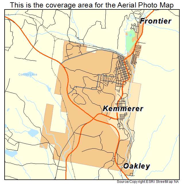 Kemmerer, WY location map 
