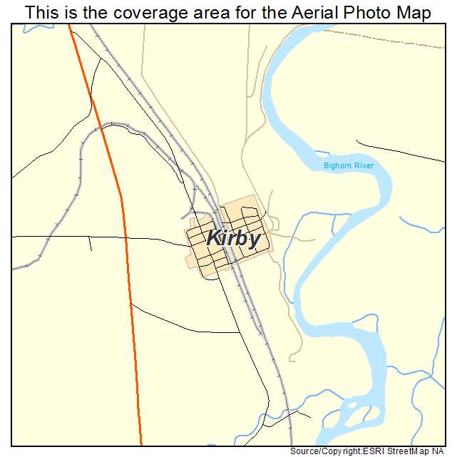 Kirby, WY location map 