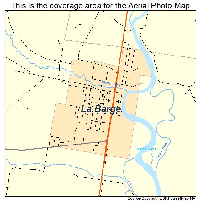 La Barge, WY location map 