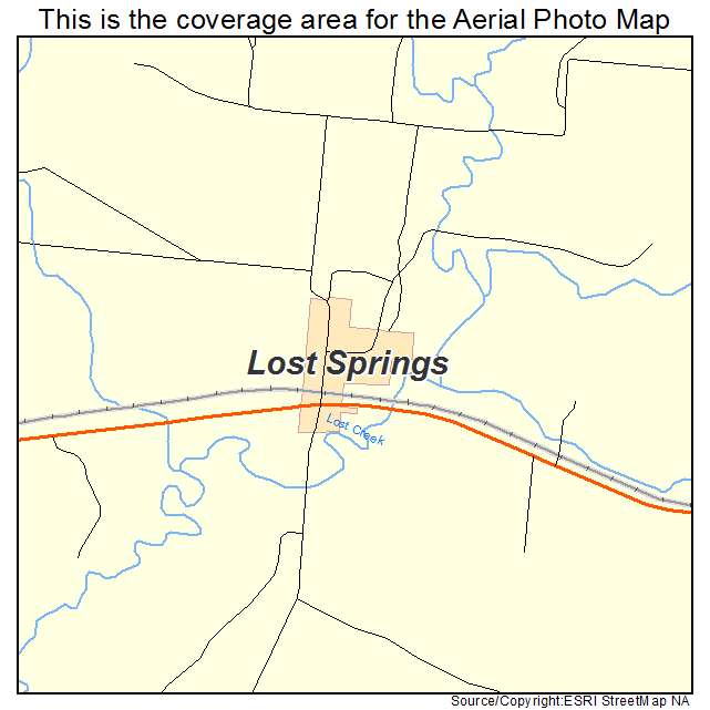 Lost Springs, WY location map 